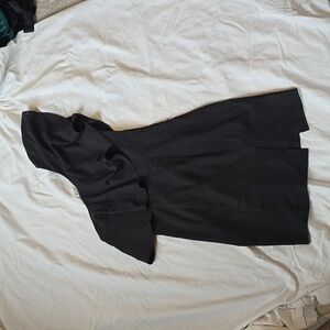 One shoulder black dress